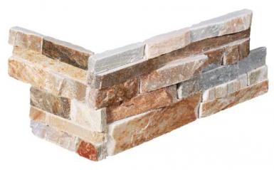 Stone panels Hoekstukken Golden quaertzite (40+20)x15